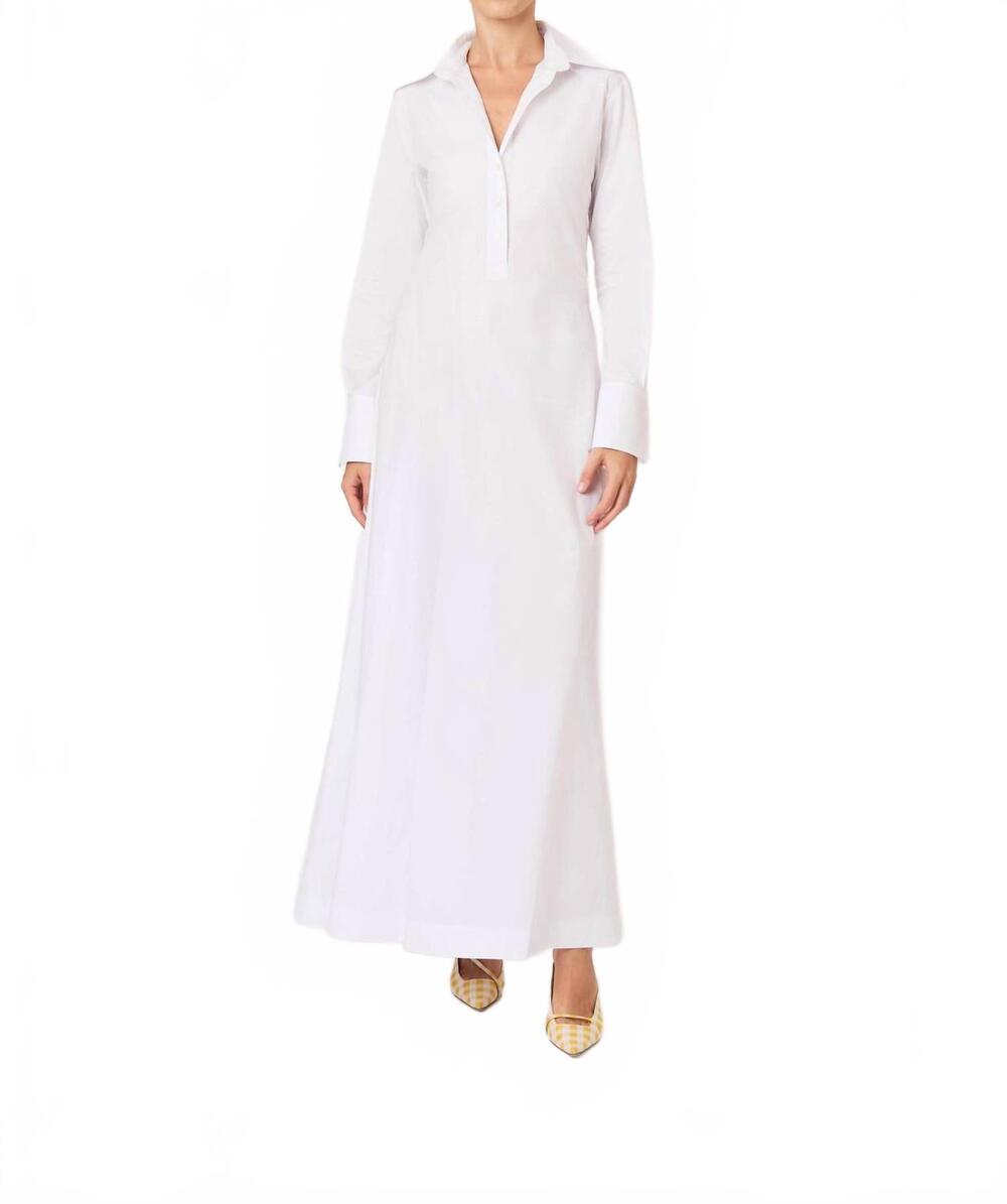 NEW ROSIE ASSOULIN groovy maxi shirtdress in white